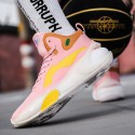 Pink High-Top Performance Basketball Sneakers