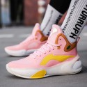 Pink High-Top Performance Basketball Sneakers