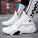 White High-Top Performance Basketball Sneakers