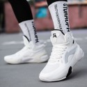 White High-Top Performance Basketball Sneakers