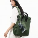 Urban Commuter: Stylish Green Backpack with Plush Charm