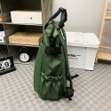 Urban Commuter: Stylish Green Backpack with Plush Charm